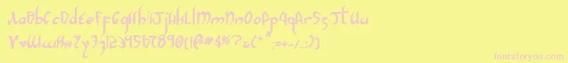 XaphanIiBold Font – Pink Fonts on Yellow Background