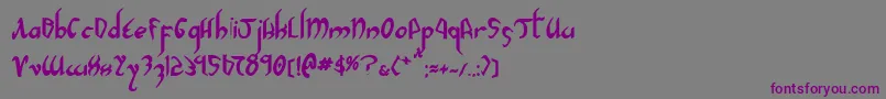 XaphanIiBold Font – Purple Fonts on Gray Background