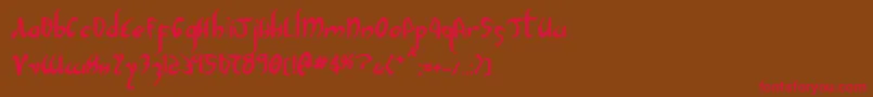 XaphanIiBold Font – Red Fonts on Brown Background