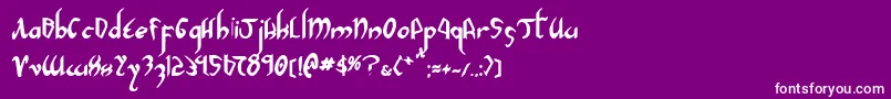 XaphanIiBold Font – White Fonts on Purple Background