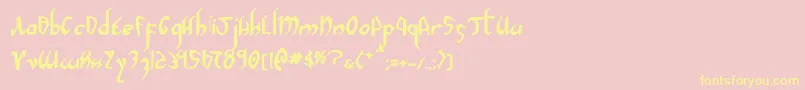 XaphanIiBold Font – Yellow Fonts on Pink Background