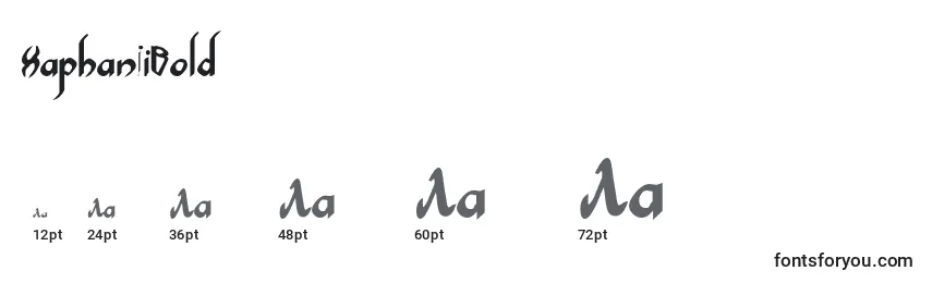 XaphanIiBold Font Sizes