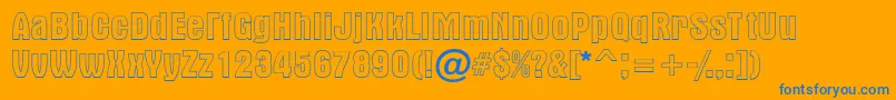 Altern2 Font – Blue Fonts on Orange Background