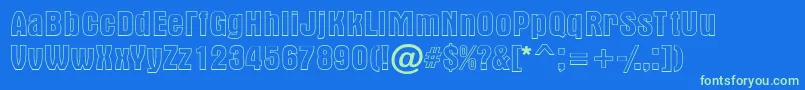Altern2 Font – Green Fonts on Blue Background
