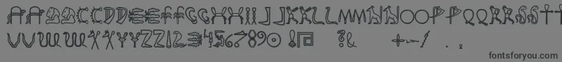 Fakeglyph Font – Black Fonts on Gray Background