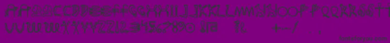 Fakeglyph Font – Black Fonts on Purple Background