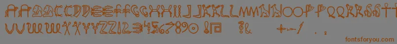 Fakeglyph Font – Brown Fonts on Gray Background