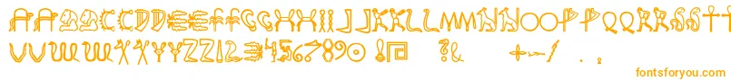 Fakeglyph Font – Orange Fonts on White Background