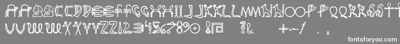 Fakeglyph Font – White Fonts on Gray Background