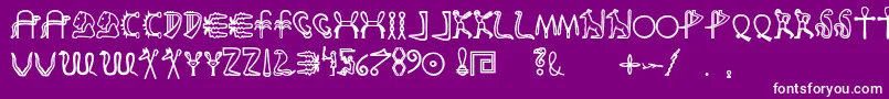 Fonte Fakeglyph – fontes brancas em um fundo violeta