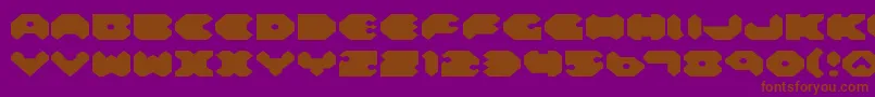 FeldercarbExpanded Font – Brown Fonts on Purple Background