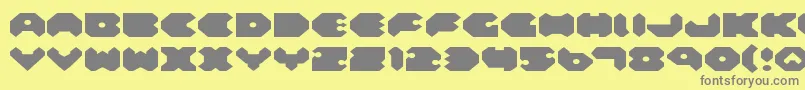 Czcionka FeldercarbExpanded – szare czcionki na żółtym tle