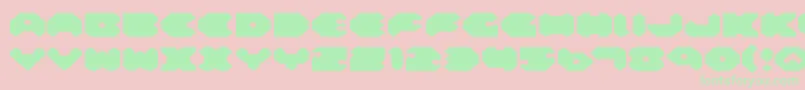 Шрифт FeldercarbExpanded – зелёные шрифты на розовом фоне