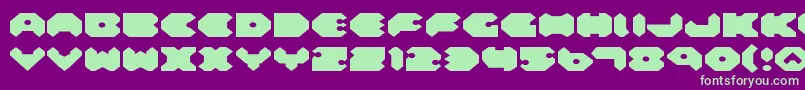 FeldercarbExpanded Font – Green Fonts on Purple Background