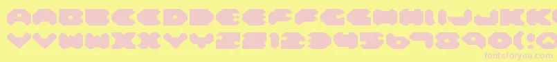 FeldercarbExpanded Font – Pink Fonts on Yellow Background
