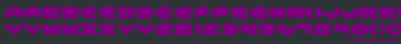 Czcionka FeldercarbExpanded – fioletowe czcionki na czarnym tle