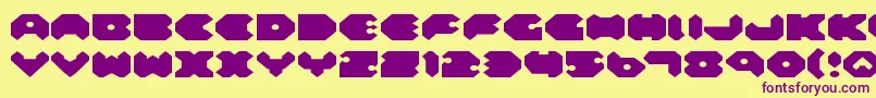 FeldercarbExpandedフォントについての詳細 フォントFeldercarbExpanded – 紫色のフォント、黄色の背景