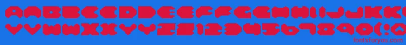 Шрифт FeldercarbExpanded – красные шрифты на синем фоне