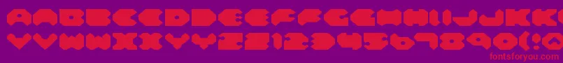 FeldercarbExpanded Font – Red Fonts on Purple Background