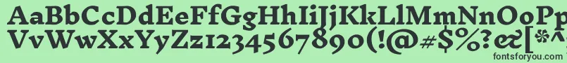 フォントInknutantiquaExtrabold – 緑の背景に黒い文字