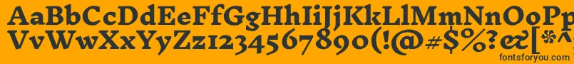 InknutantiquaExtrabold Font – Black Fonts on Orange Background