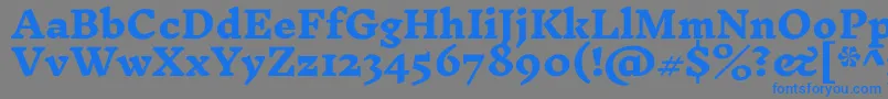 InknutantiquaExtrabold Font – Blue Fonts on Gray Background