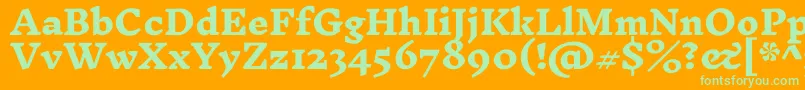 InknutantiquaExtrabold Font – Green Fonts on Orange Background