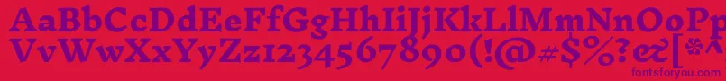 InknutantiquaExtrabold Font – Purple Fonts on Red Background