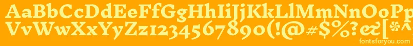 InknutantiquaExtrabold-Schriftart – Gelbe Schriften auf orangefarbenem Hintergrund