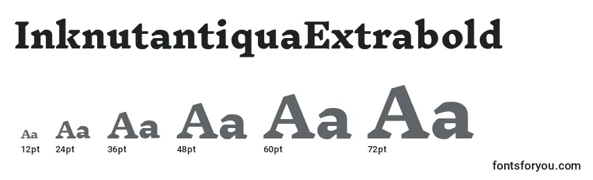 Tamanhos de fonte InknutantiquaExtrabold