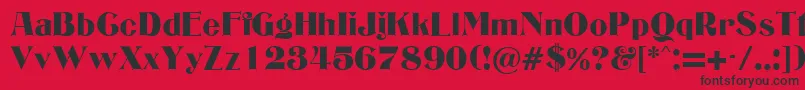 EdgwareRegularDb Font – Black Fonts on Red Background