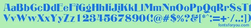 fuente EdgwareRegularDb – Fuentes Azules Sobre Fondo Verde