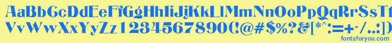 EdgwareRegularDb Font – Blue Fonts on Yellow Background