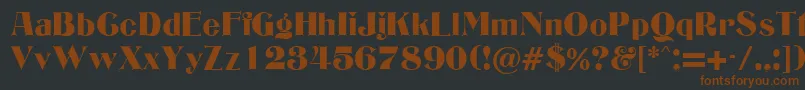 EdgwareRegularDb Font – Brown Fonts on Black Background