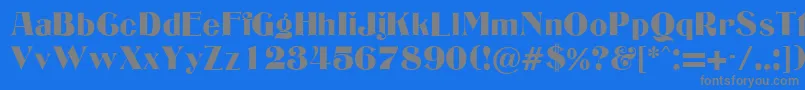 EdgwareRegularDb Font – Gray Fonts on Blue Background