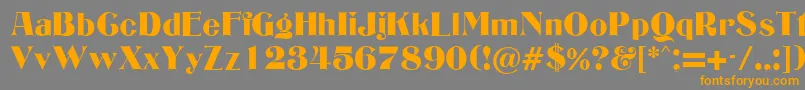 EdgwareRegularDb Font – Orange Fonts on Gray Background