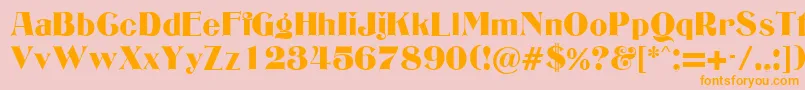 EdgwareRegularDb Font – Orange Fonts on Pink Background