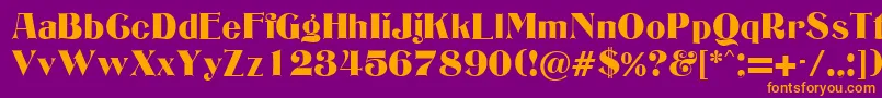 EdgwareRegularDb Font – Orange Fonts on Purple Background