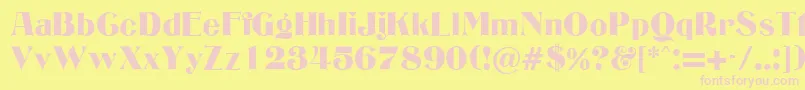 EdgwareRegularDb Font – Pink Fonts on Yellow Background