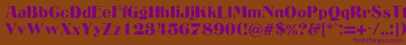 EdgwareRegularDb Font – Purple Fonts on Brown Background