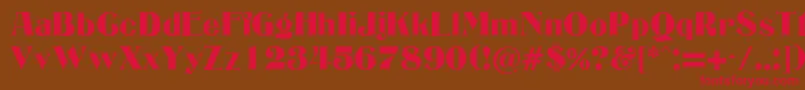 EdgwareRegularDb Font – Red Fonts on Brown Background