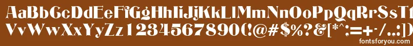 EdgwareRegularDb Font – White Fonts on Brown Background