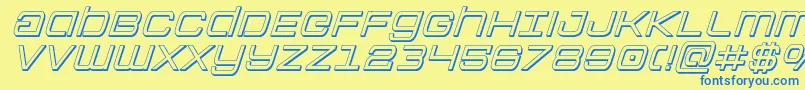 Colonymarines3Dital Font – Blue Fonts on Yellow Background