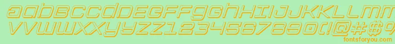 Colonymarines3Dital Font – Orange Fonts on Green Background