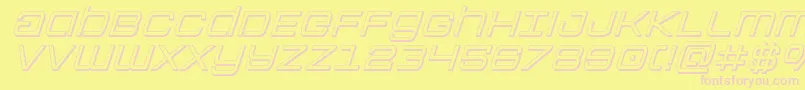 Colonymarines3Dital Font – Pink Fonts on Yellow Background