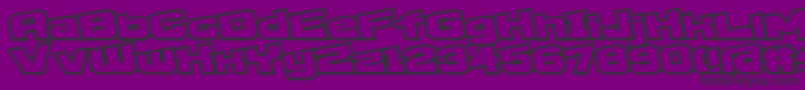 D3EgoistismOutlineExtra Font – Black Fonts on Purple Background