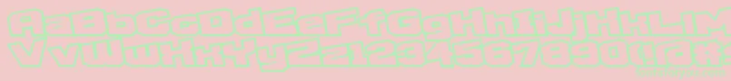 D3EgoistismOutlineExtra Font – Green Fonts on Pink Background