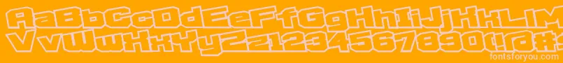 D3EgoistismOutlineExtra Font – Pink Fonts on Orange Background