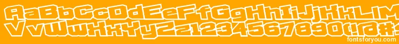 D3EgoistismOutlineExtra Font – White Fonts on Orange Background