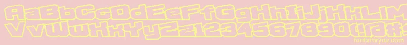 D3EgoistismOutlineExtra Font – Yellow Fonts on Pink Background